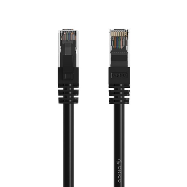 Cáp mạng đầu đúc Cat6 20m Orico PUG-C6-200-BK Đen