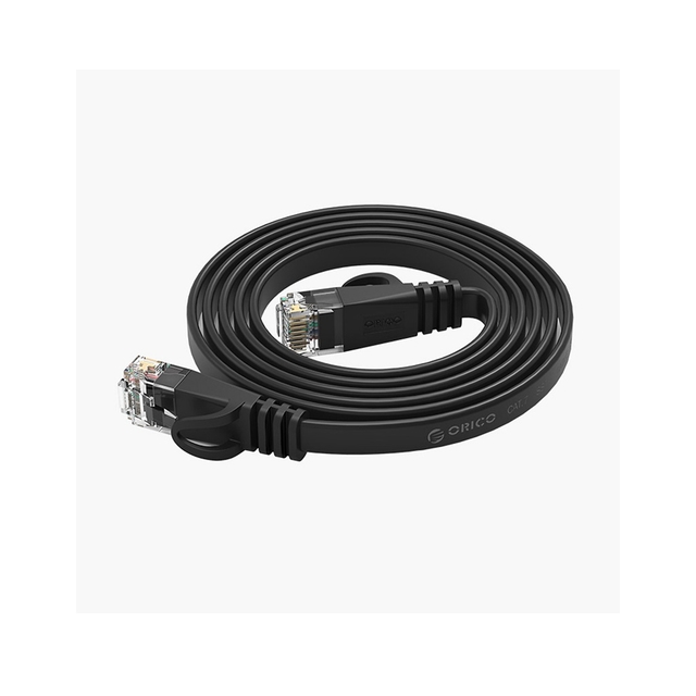 Cáp mạng đầu đúc Cat6 3m Orico PUG-C6B-30 Đen, dây dẹt