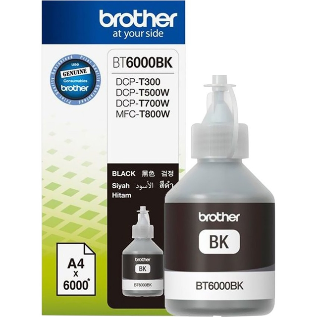 Mực in Brother BT6000BK - Màu đen - Dùng cho máy in Brother DCP-T300, DCP-T700W, MFC-T800W