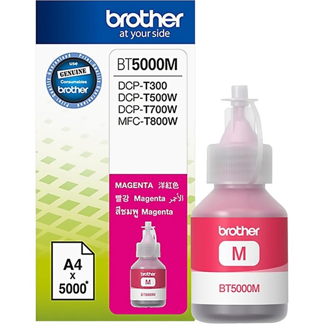 Mực in Brother BT5000M - Màu đỏ - Dùng cho máy in Brother DCP-T300, T700W, T800W.