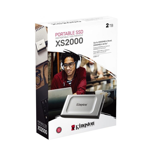 Ổ cứng di động Kingston SSD 2TB USB 3.2 Gen 2x2 Model:SXS2000/2000G 