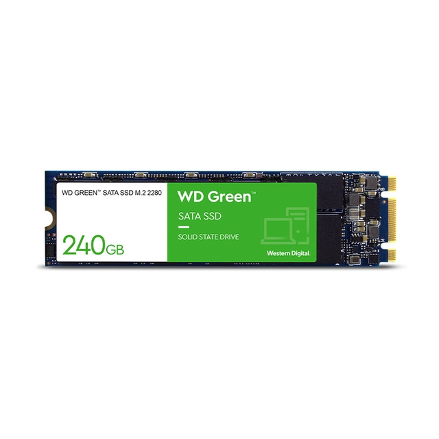 Ổ Cứng SSD WD Green 240GB - M.2 2280 SATA III (Đọc 545MB/s - Ghi 465MB/s) - (WDS240G3G0B)