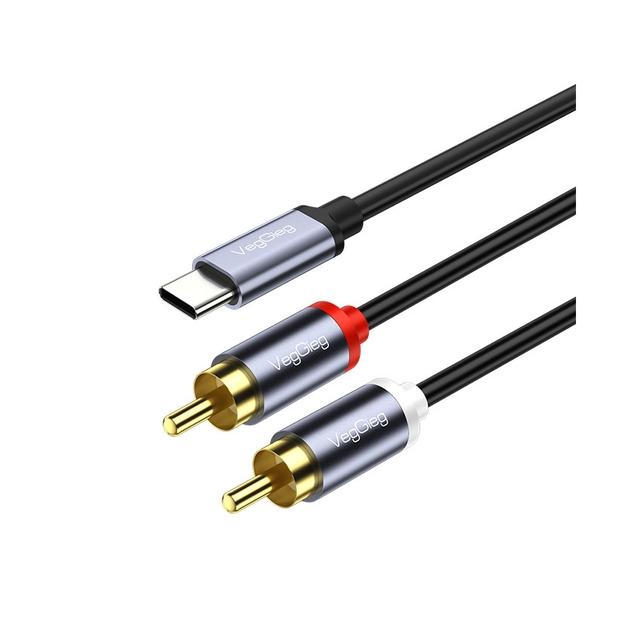Cáp TYPE-C ra  2 Audio RCA VEGGIEG VA621
