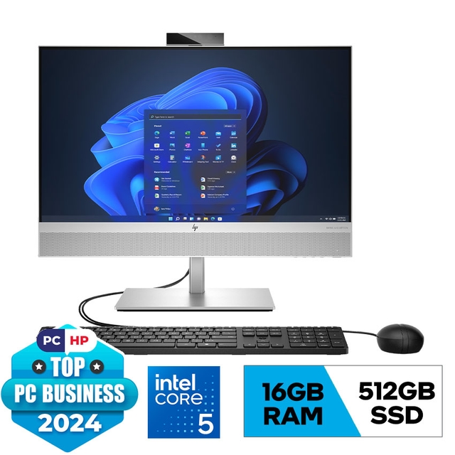 PC HP EliteOne 840 G9 AIO (8W8J5PA) (i5-13500/16G/512GSSD/23.8FHDT/FP/Wlax/BT/WL_KB &amp;M/W11Pro/3Yonsite/BẠC)