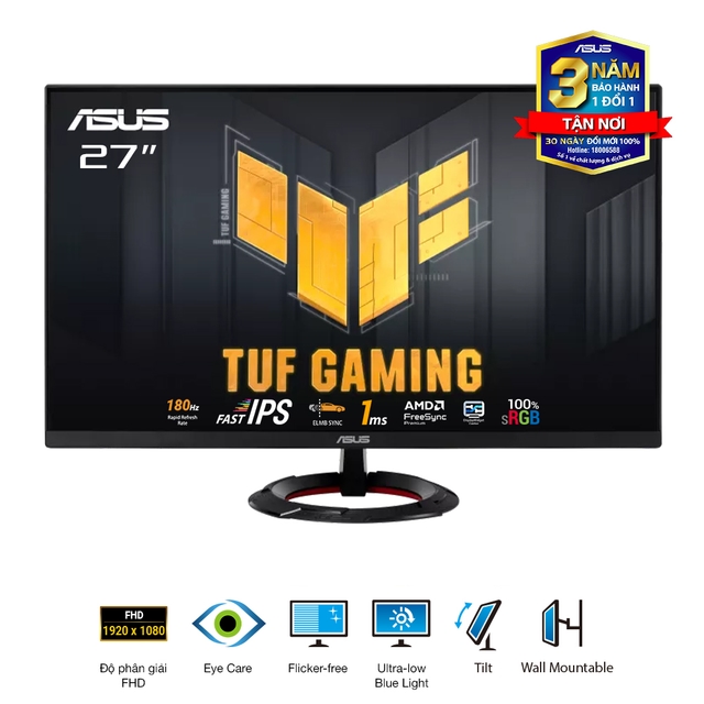 Màn hình ASUS TUF VG279Q3R (27 inch/FHD/IPS/180Hz/1ms/loa)