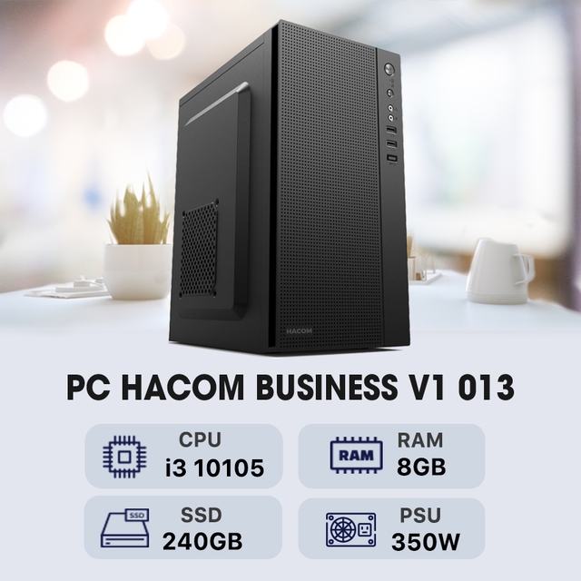 PC HACOM BUSINESS V1 013  (Intel i3 10105/8GB RAM/240GB SSD)
