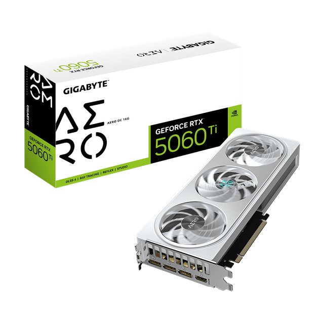 Card màn hình Gigabyte RTX 5060 Ti AERO OC 16GD (GV-N506TAERO OC-16GD)