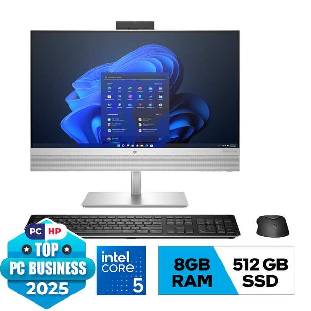 PC HP EliteOne 840 G AIO (B05HBPT) (i5 14500/8GB RAM/512GSSD/23.8FHD Cảm ứng/WL_K&amp;M/Win11/BẠC/3Y)