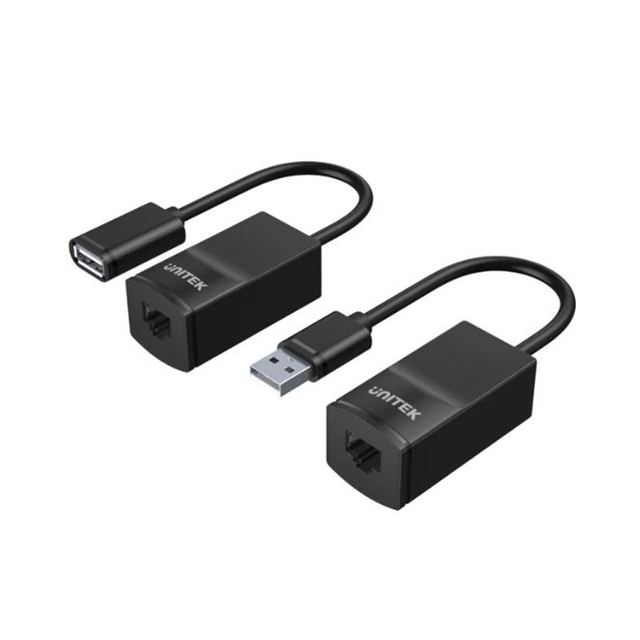 Cáp USB 2.0 nối dài Lan Cat.5 /CAT5E 60m UNITEK Y-UE01001