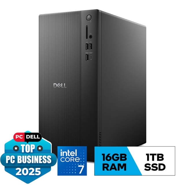 PC Dell Tower ECT1250 (i7 14700 1*16GB RAM DDR5/1TB SSD/WL+BT/Keyboard Copilot AI+Mouse/180W PSU/Win11) (TFPC82)