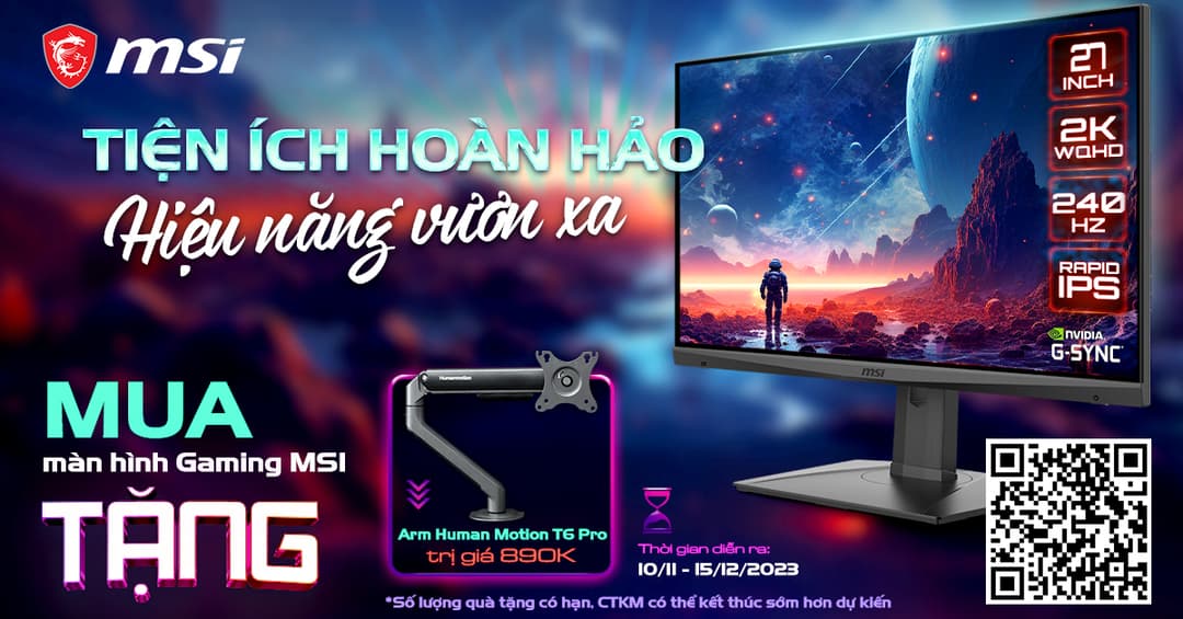 Mua 1 Nhận về 2 với màn hình gaming MSI