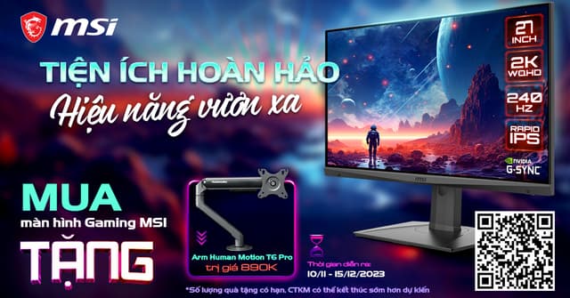 Mua 1 Nhận về 2 với màn hình gaming MSI