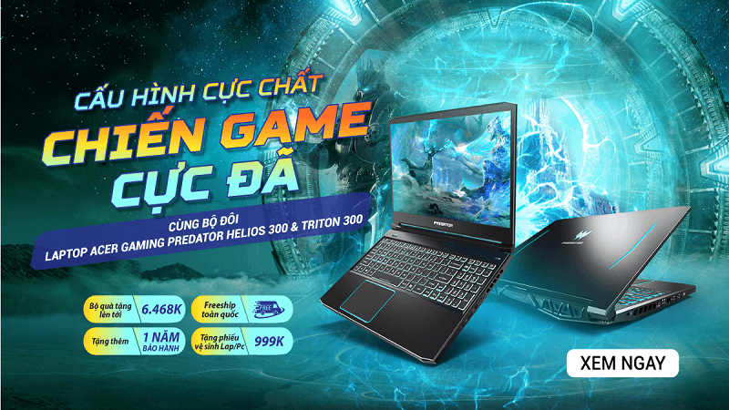 Cấu Hình Cực Chất - Chiến Game Cực Đã Cùng Laptop Acer Gaming Predator Helios 300 & Trion 300