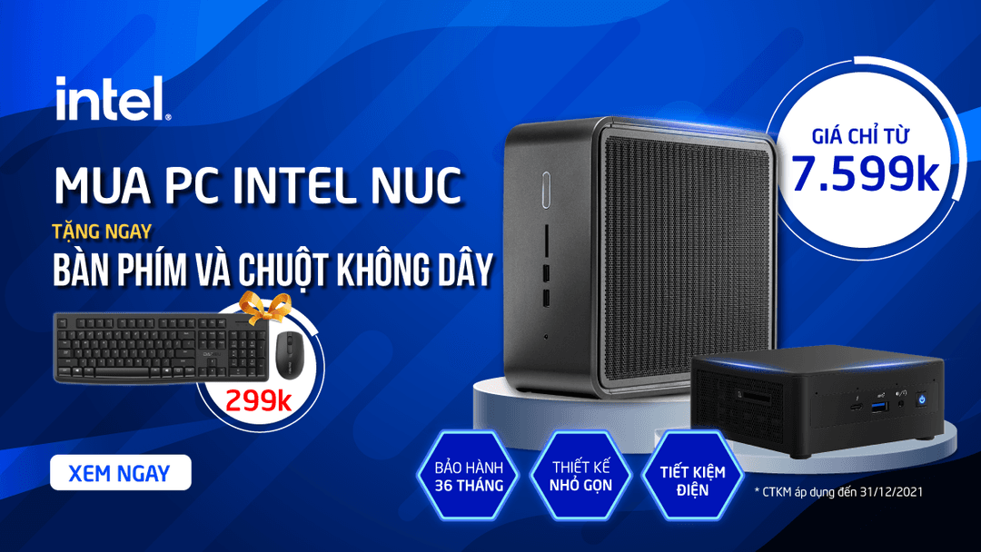 Chương trình khuyến mại "Mua Intel NUC tặng phím chuột không dây"